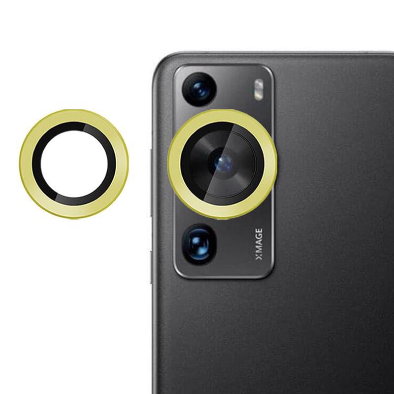 For Huawei P60 / P60 Pro / P60 Art Kalebol No Flicker Ultra-Thin Individual Camera Lens Tempered Glass Film(Gold)