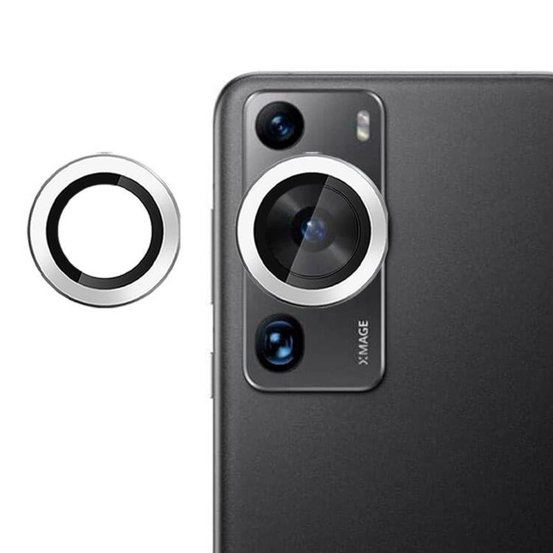 For Huawei P60 / P60 Pro / P60 Art Kalebol No Flicker Ultra-Thin Individual Camera Lens Tempered Glass Film(Silver)