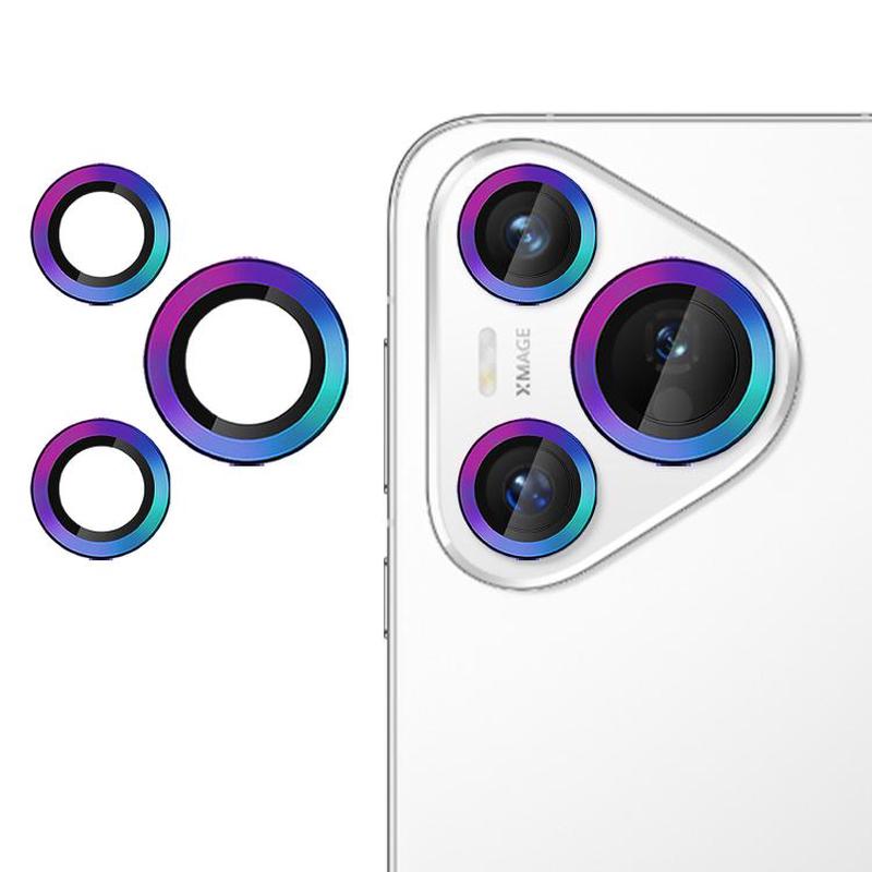 For Huawei Pura 70 Kalebol No Flicker Ultra-Thin Individual Camera Lens Tempered Glass Film(Dazzling Colors)