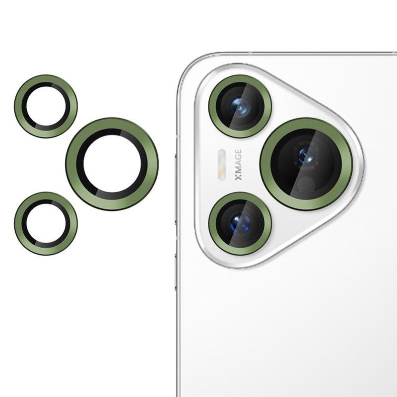 For Huawei Pura 70 Kalebol No Flicker Ultra-Thin Individual Camera Lens Tempered Glass Film(Emerald Green)