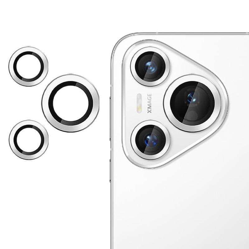 For Huawei Pura 70 Kalebol No Flicker Ultra-Thin Individual Camera Lens Tempered Glass Film(Silver)