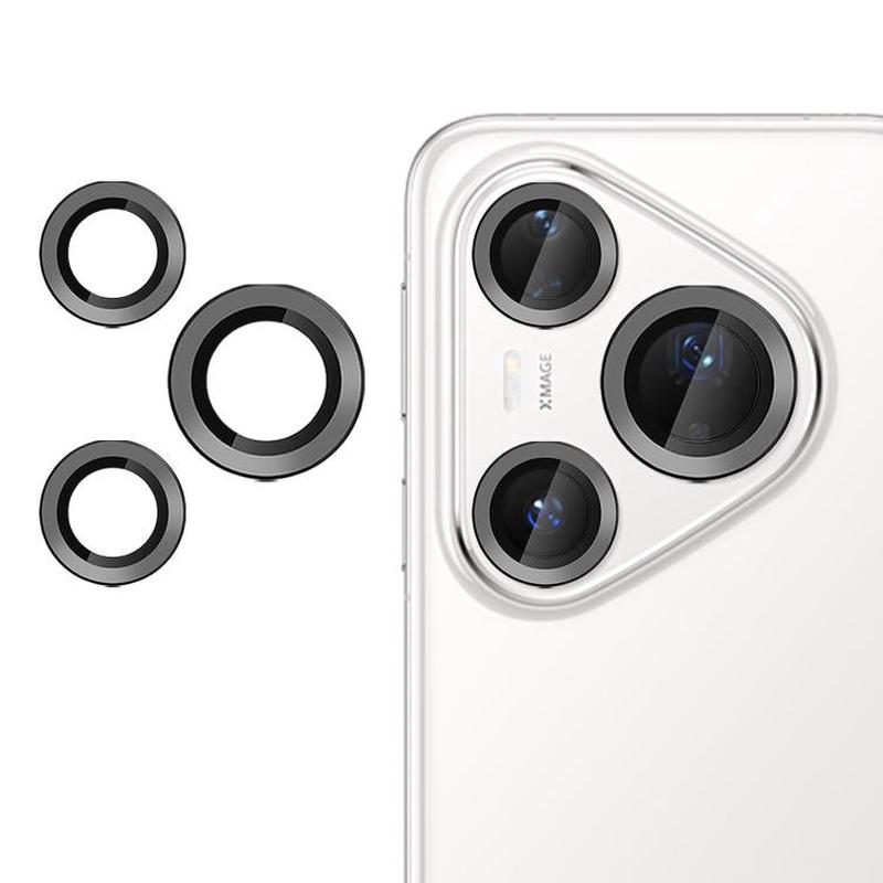 For Huawei Pura 80 Pro / Pro+ Kalebol No Flicker Ultra-Thin Individual Camera Lens Tempered Glass Film(Black)