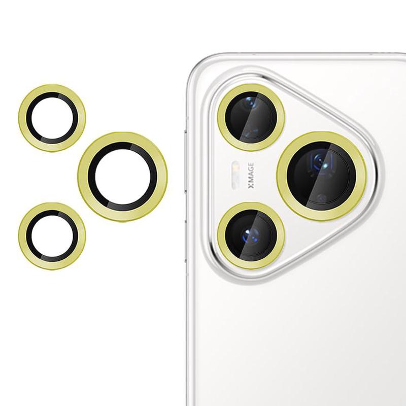 For Huawei Pura 80 Pro / Pro+ Kalebol No Flicker Ultra-Thin Individual Camera Lens Tempered Glass Film(Gold)