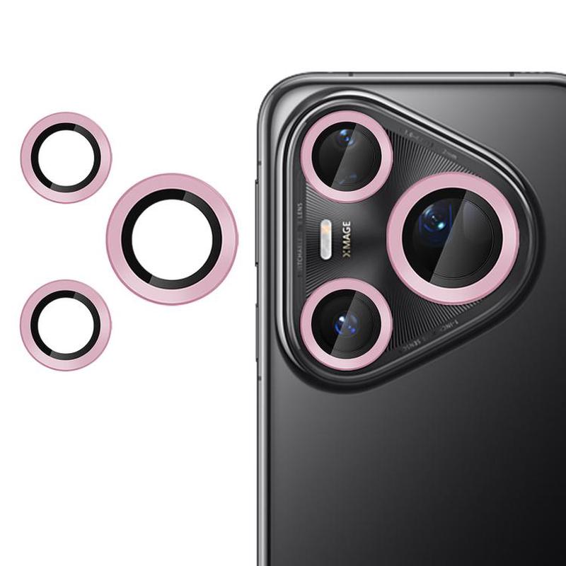 For Huawei Pura 80 Ultra Kalebol No Flicker Ultra-Thin Individual Camera Lens Tempered Glass Film(Pink)