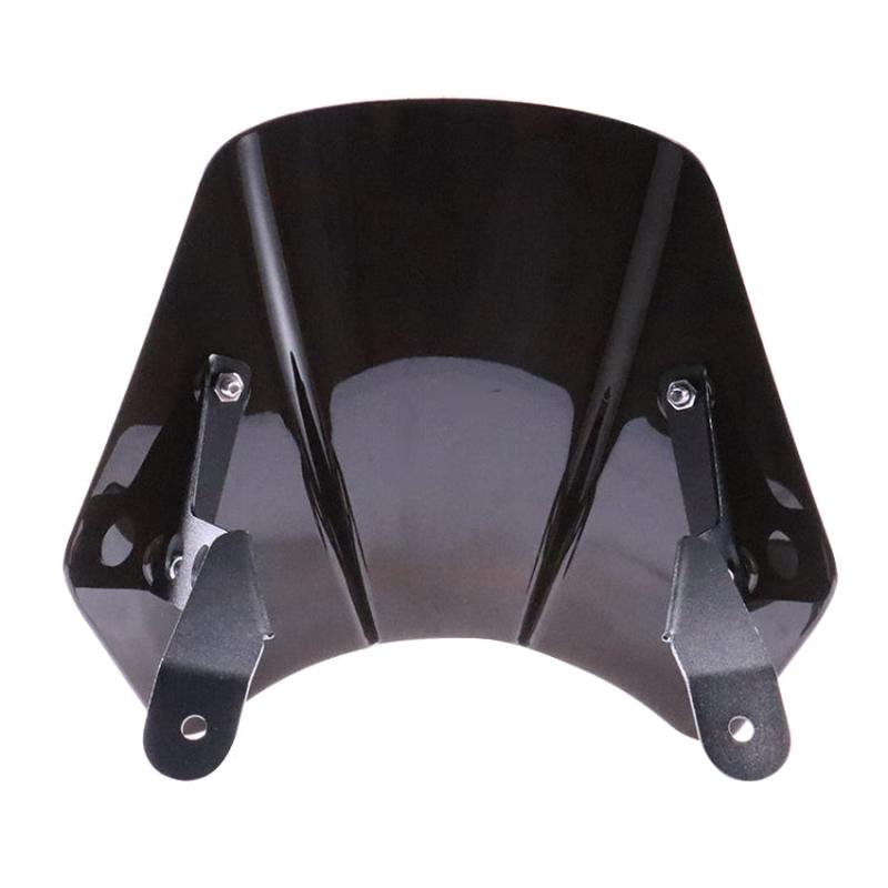 HP-DF016-B Motorcycle Front Windshield for Benelli Leoncino Trail 250(Black)