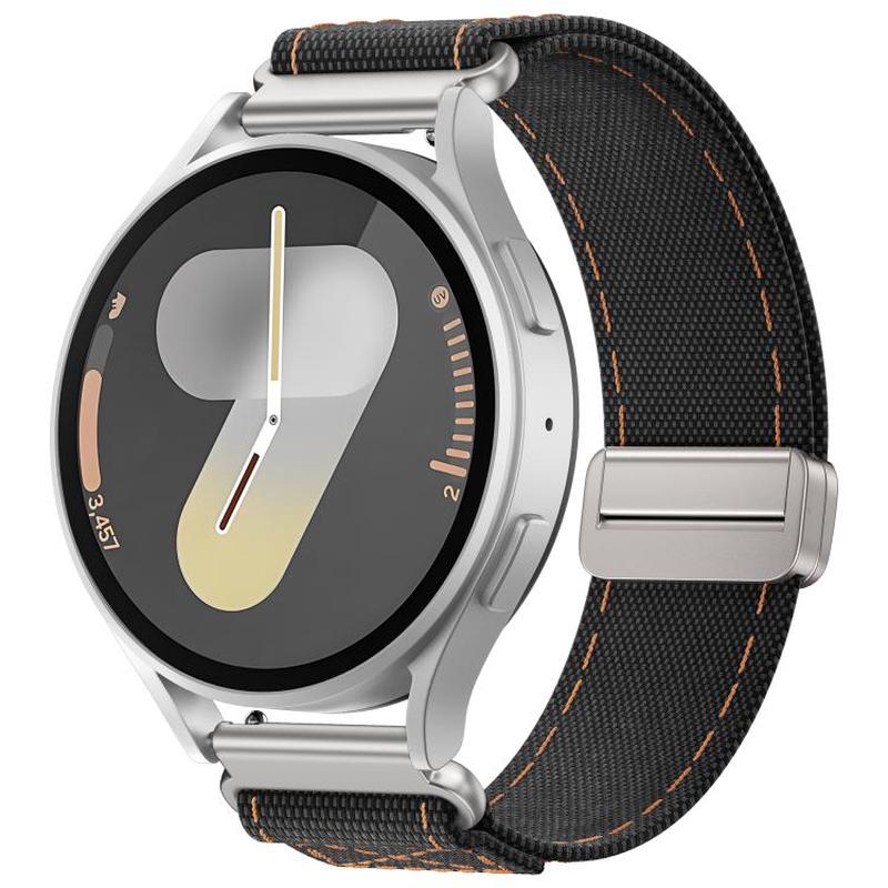 22mm Kalebol Cool Denim Magnetic Buckle Watch Band(Black)