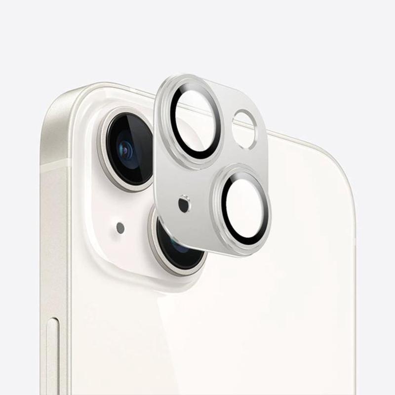 For iPhone 14 Plus Kalebol Precise Alignment Stepped Eagle Eye Metal Lens Film(Silver)