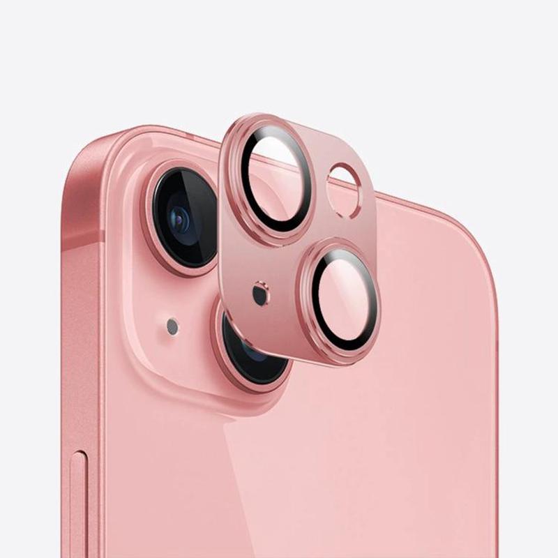 For iPhone 15 Plus Kalebol Precise Alignment Stepped Eagle Eye Metal Lens Film(Pink)