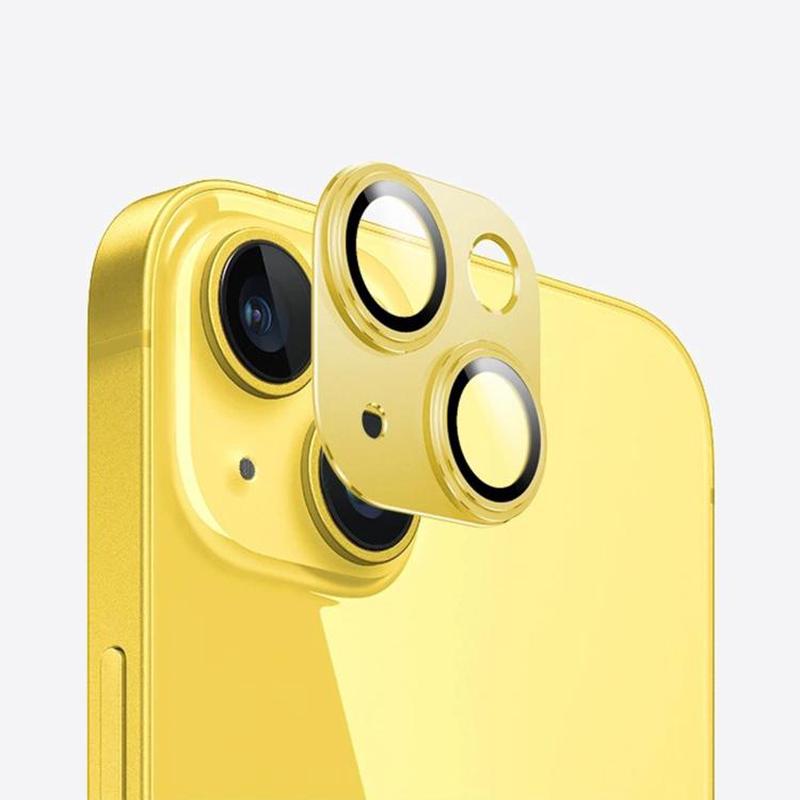 For iPhone 15 Plus Kalebol Precise Alignment Stepped Eagle Eye Metal Lens Film(Yellow)