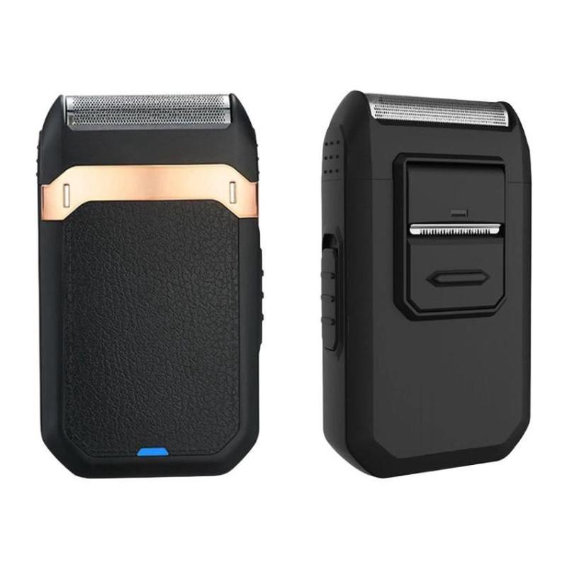 Reciprocating Electric Shaver Rechargeable Razor(Black Gold)