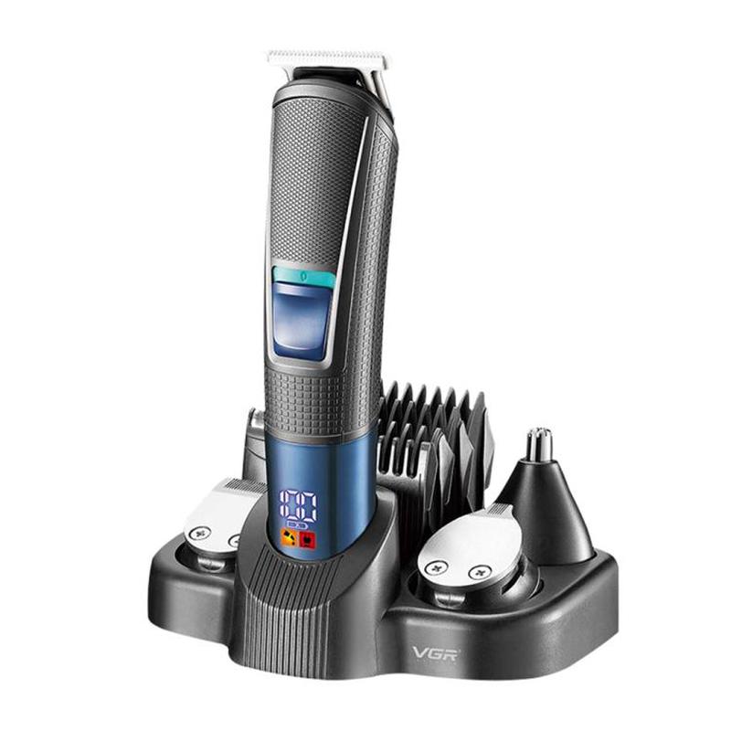 VGR V-108 10-in-1 Digital Display Electric Hair Clipper Men Care Kit(Black)