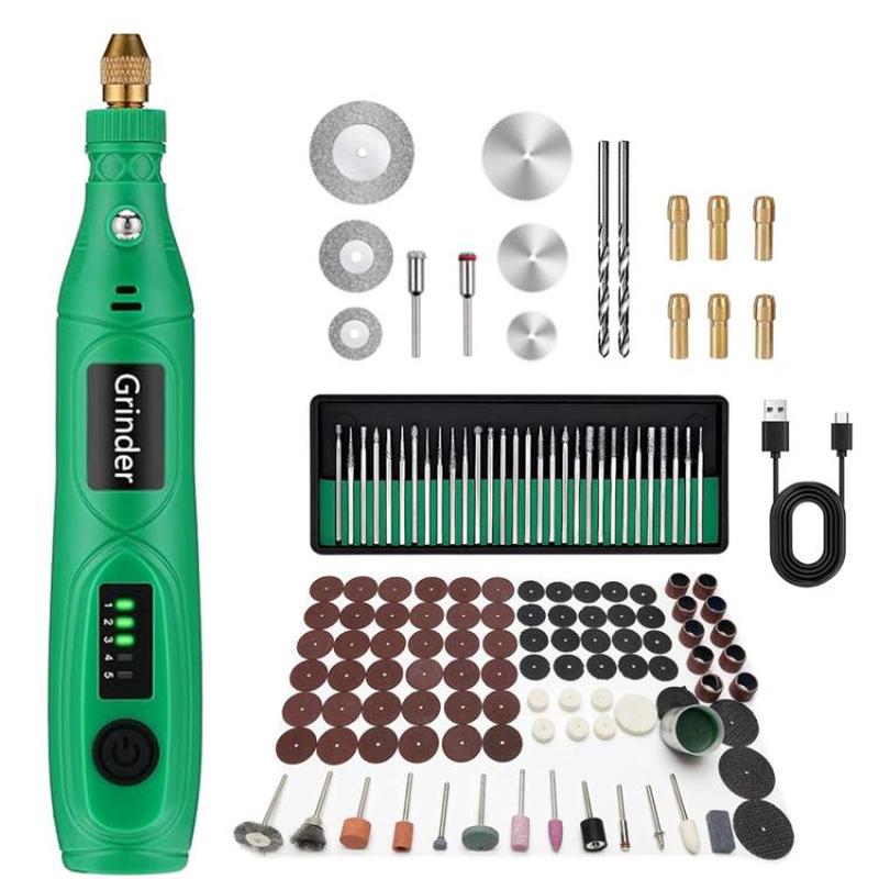 137pcs /Set 5-speed Mini Electric Grinder Micro Drill Metal Glass Ceramic Grinding Carving Cutting And Polishing Tools