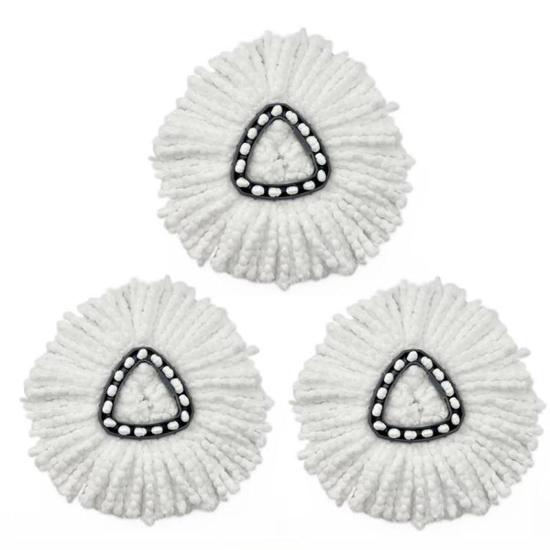 3pcs /Pack Mop Pads For O-Cedar EasyWring RinseClean 2 Tank System(White)