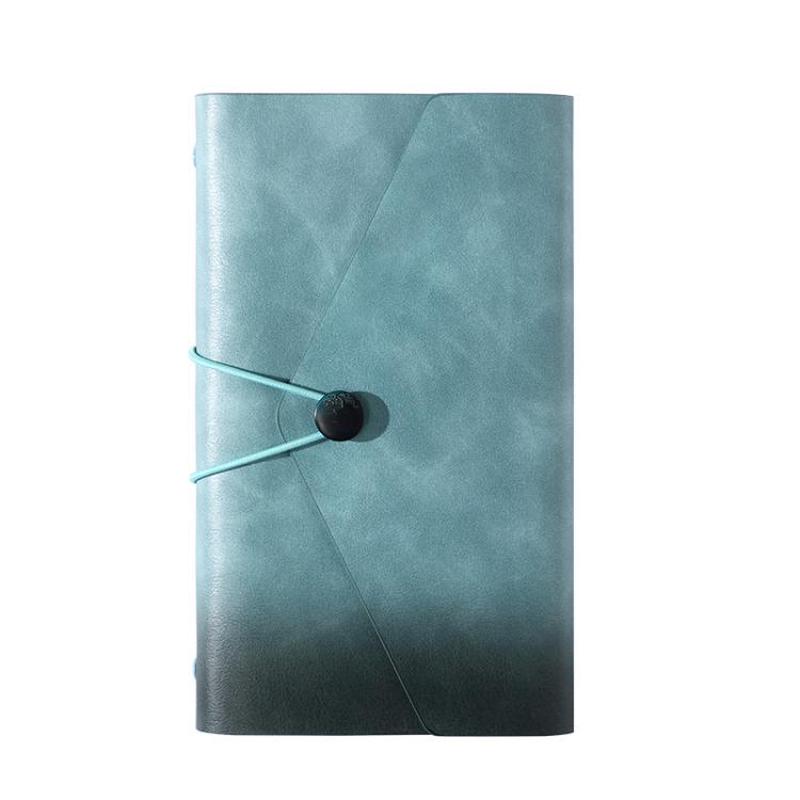 A6 Traveler Notebook Refillable Journal Vintage PU Leather 160 Pages Pocket Diary For Bullet Journaling & Travel(Lake Blue)