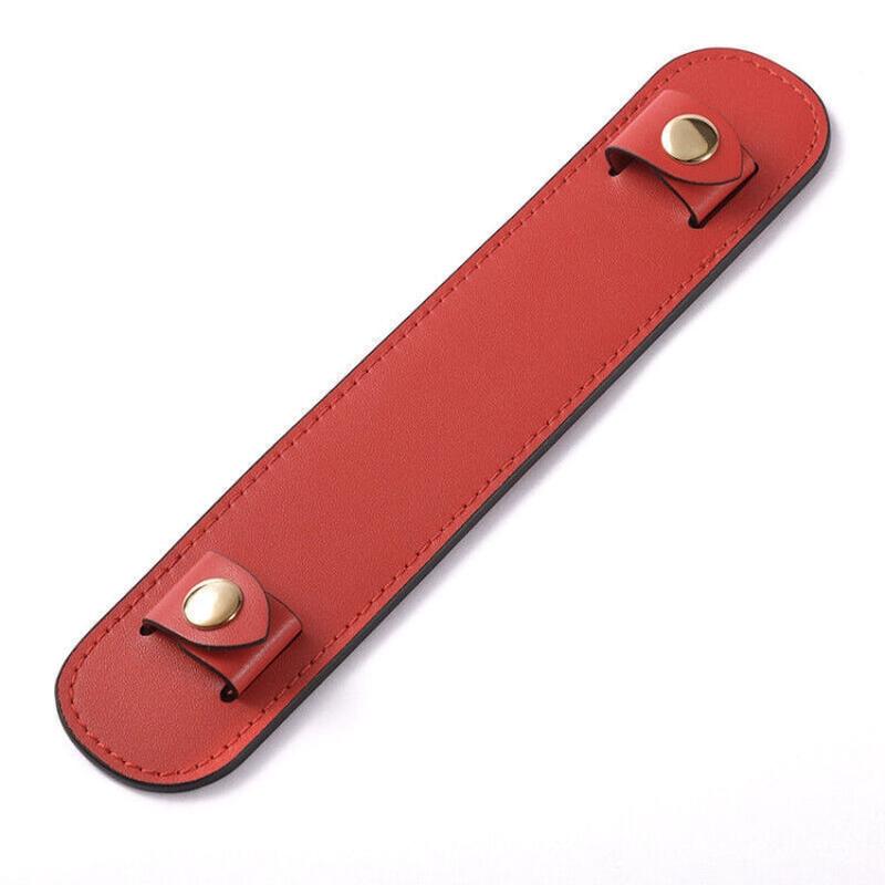 Simple Detachable Bag Anti Strangulation Leather Handle Accessory(Red)