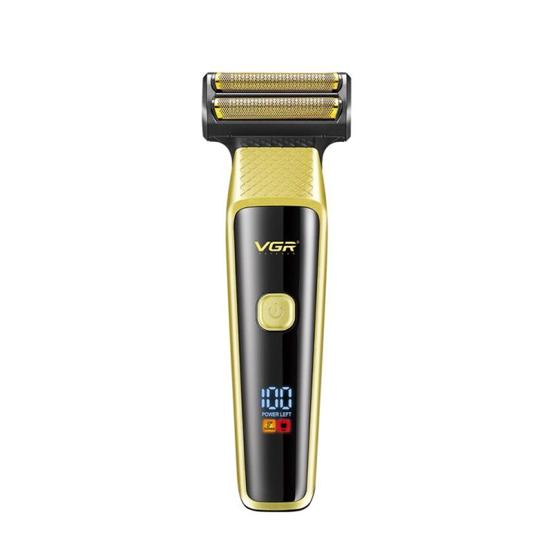 VGR V-366 5W USB 3 in 1 Nose Hair Care LCD Digital Display Electric Shaver(Yellow)
