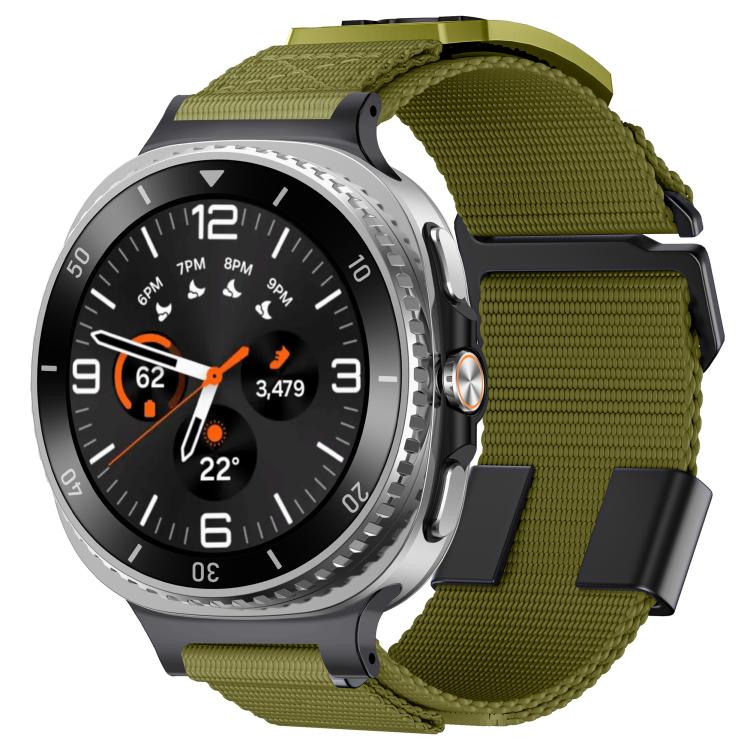 For Samsung Galaxy Watch8 / Watch8 Classic Kalebol Braided Nylon Sport Watch Band(Army Green)