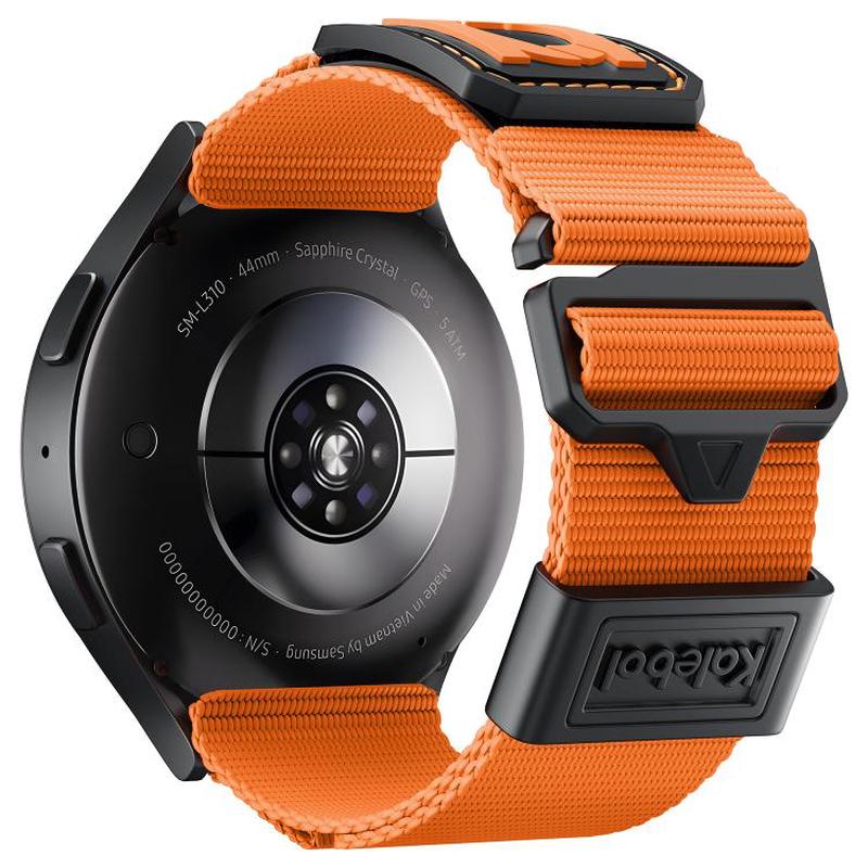 22mm Kalebol Nylon Braided Sport Watch Band(Orange)