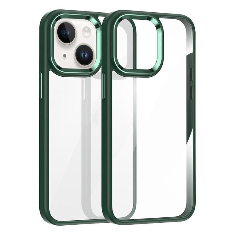For iPhone 15 Kalebol Gold Shield PC Hybrid TPU Phone Case(Kuramling Green)