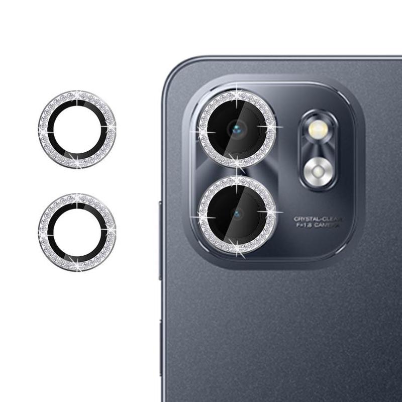 For Infinix Smart 9 Kalebol Individual Camera Lens Diamond Ring Protector(Silver)