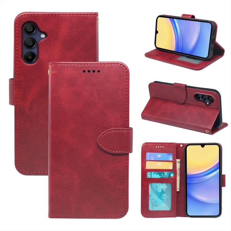 For Samsung Galaxy A15 Leather Phone Case(Red)