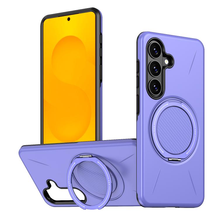 For Samsung Galaxy S26 5G Kalebol Magnetic MagSafe Rotation Holder PC Phone Case(Lilac)