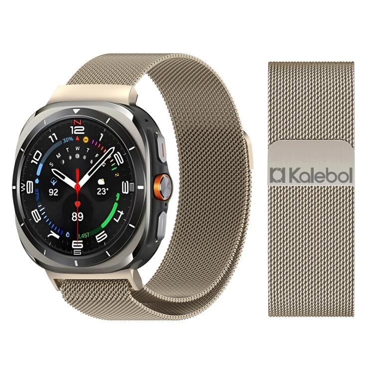 For Samsung Galaxy Watch Ultra 47mm / Ultra 2025 Kalebol Milan Magnetic Stainless Steel Watch Band(Starlight)
