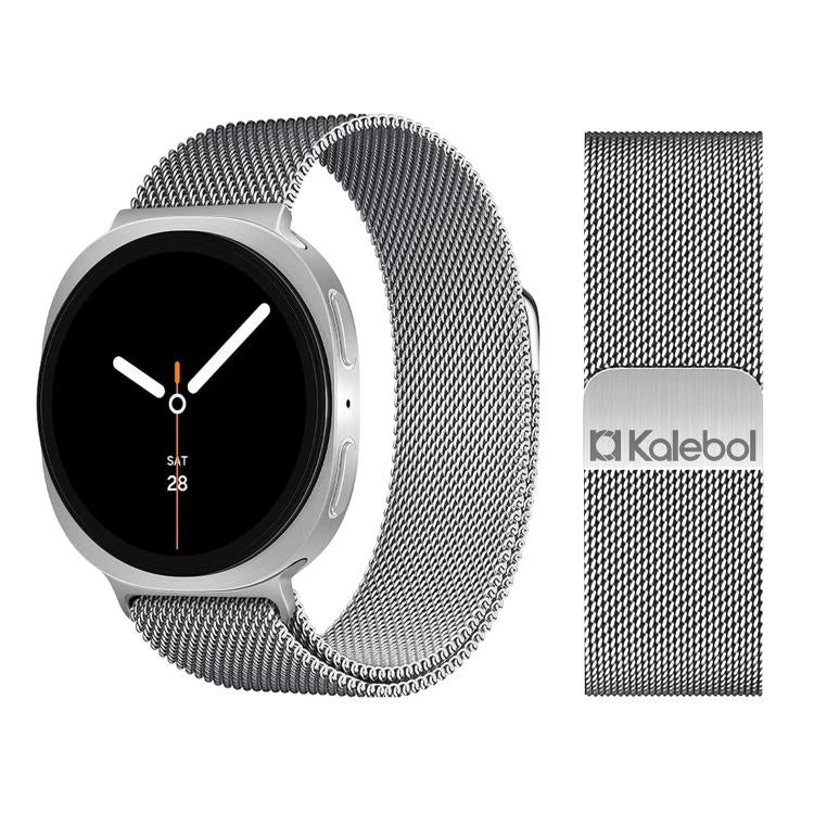 For Samsung Galaxy Watch8 / Watch8 Classic Kalebol Milan Magnetic Stainless Steel Watch Band(Silver)