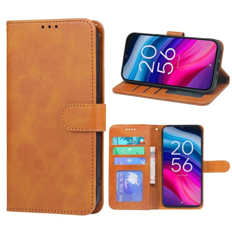 For TCL 505 Leather Phone Case(Brown)
