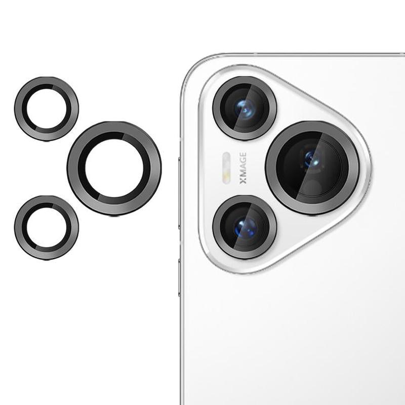 For Huawei Pura 70 Kalebol No Flicker Ultra-Thin Individual Camera Lens Tempered Glass Film(Black)