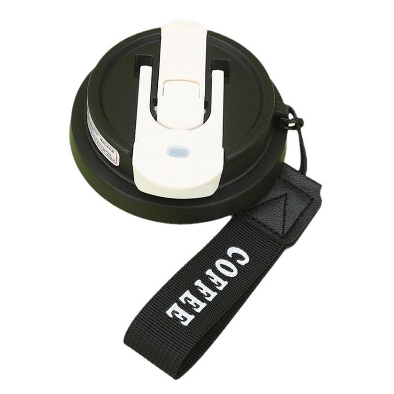2.8 Inch Cup Mouth Straw Cup Lid Coffee Mug Replacement Lid With Hand Strip(Black)