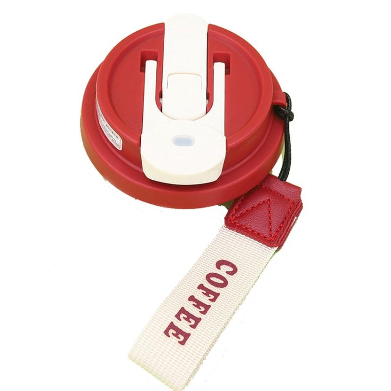 2.8 Inch Cup Mouth Straw Cup Lid Coffee Mug Replacement Lid With Hand Strip(Red)