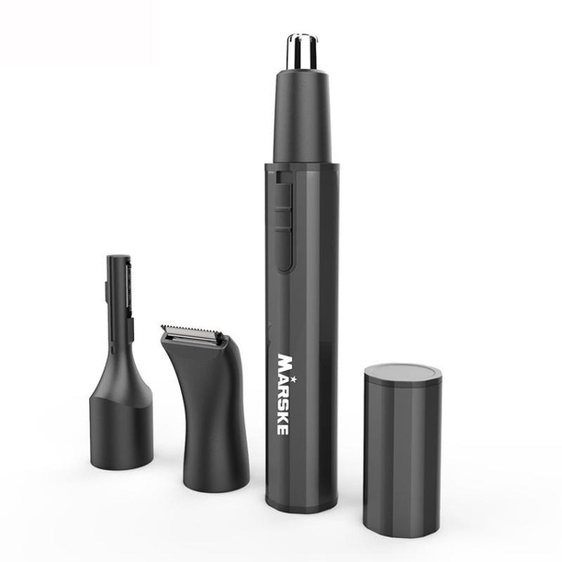MARSKE MS-7111 3 In 1 Electric Nose Hair Trimmer Type-C Rechargeable Grooming Instrument(Black)
