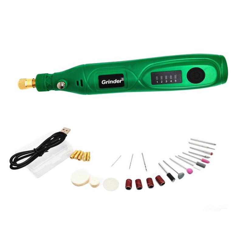 26pcs /Set 5-speed Mini Electric Grinder Micro Drill Metal Glass Ceramic Grinding Carving Cutting And Polishing Tools