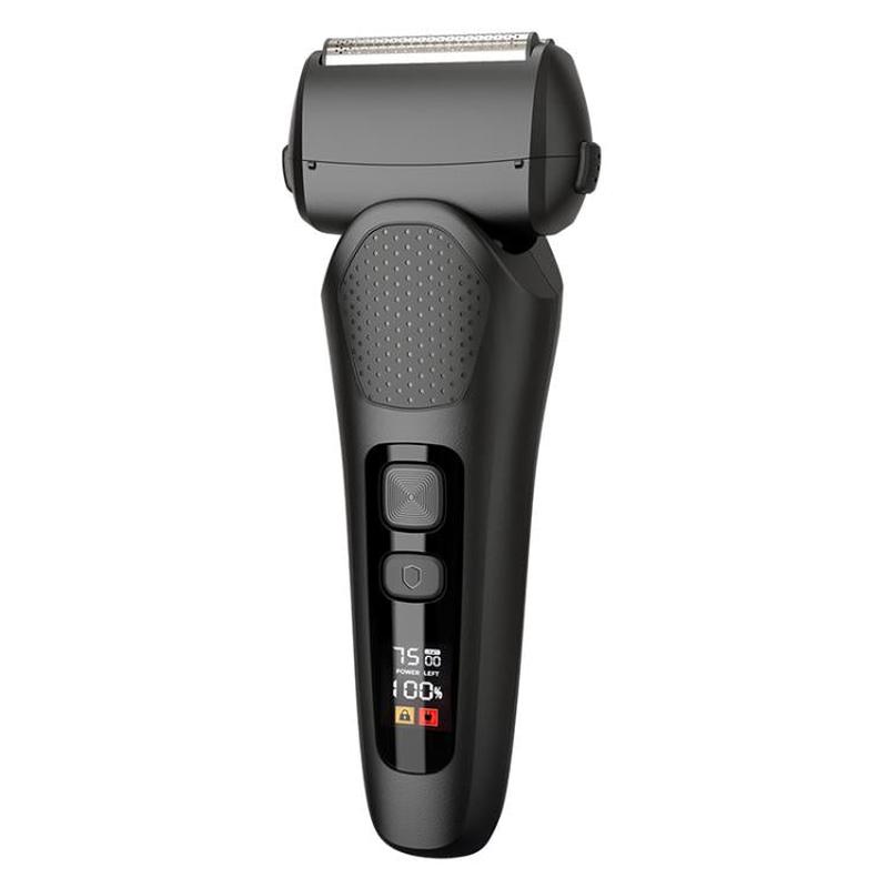 Full Body Washable LED Digital Display Reciprocating Electric Shaver(Exclusive Black + 1 Set of Blades)