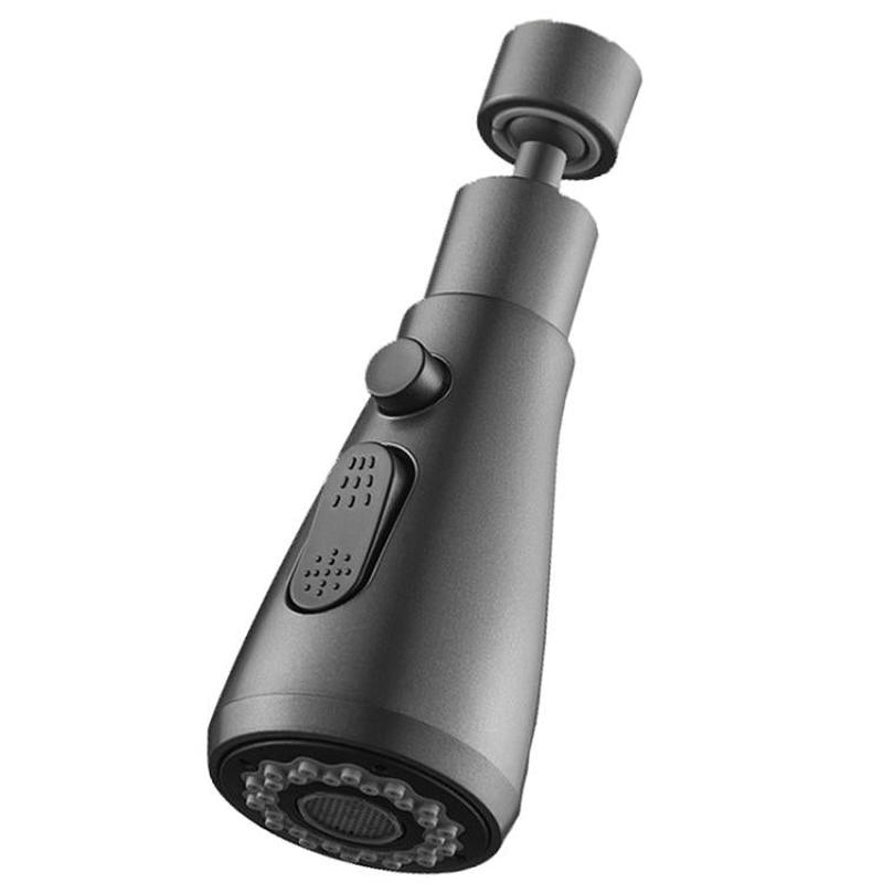 Kitchen Universal Faucet Extender Sink Connector Spout Swivel Faucet Splash Guard(Gray)