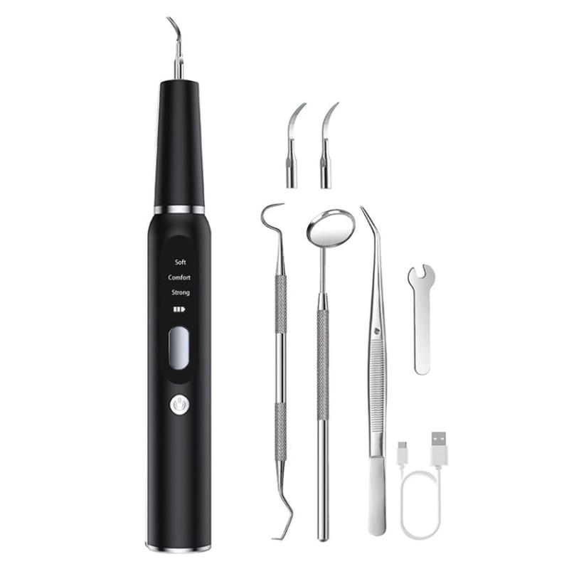 Pet Ultrasonic Teeth Cleaner Dog Electric Teeth Cleaning Tool Home Dentistry Tartar Remover(Black)