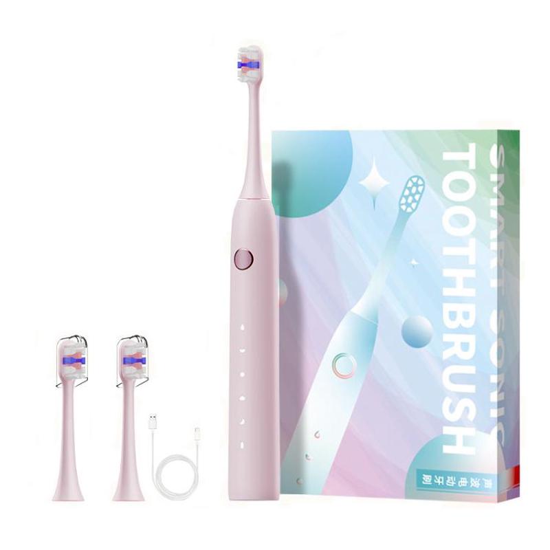 Rechargeable Sonic Electric Toothbrush for Adults with Custom Mode, Antibacterial Brush Heads, Smart Timer, Spec: Standard Light Purple