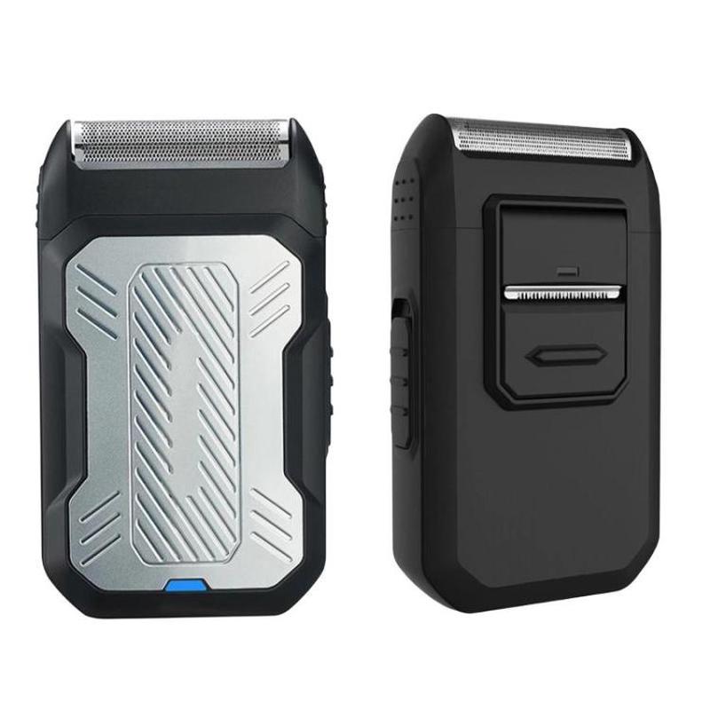 Reciprocating Electric Shaver Rechargeable Razor(Black Silver)