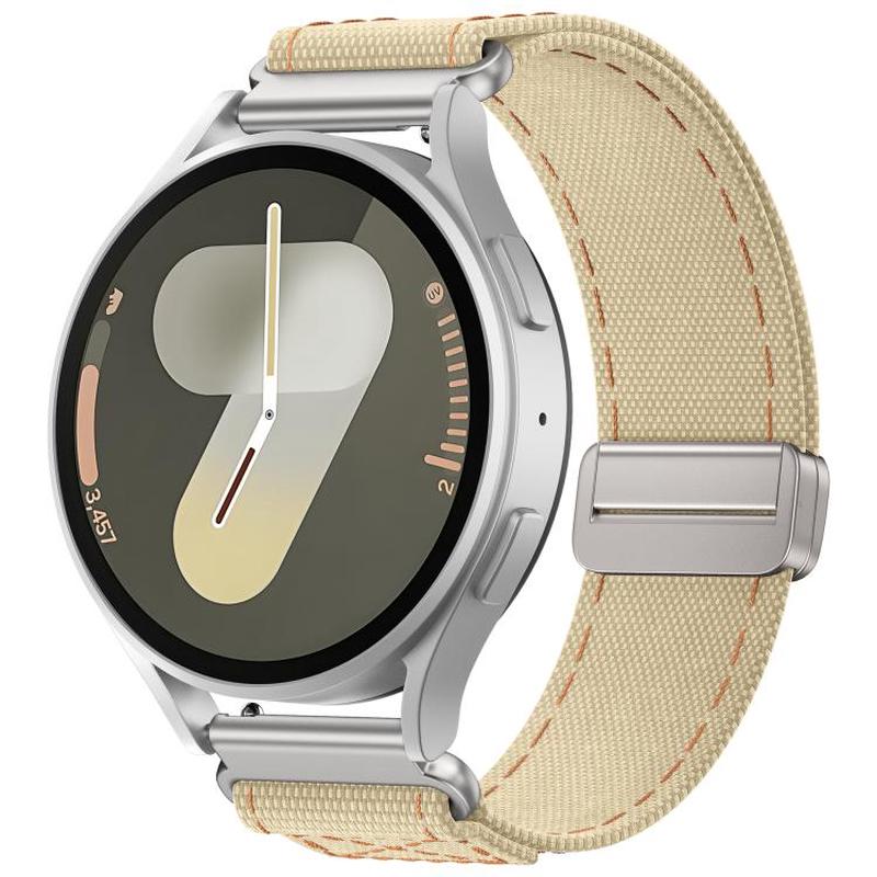 20mm Kalebol Cool Denim Magnetic Buckle Watch Band(Apricot)