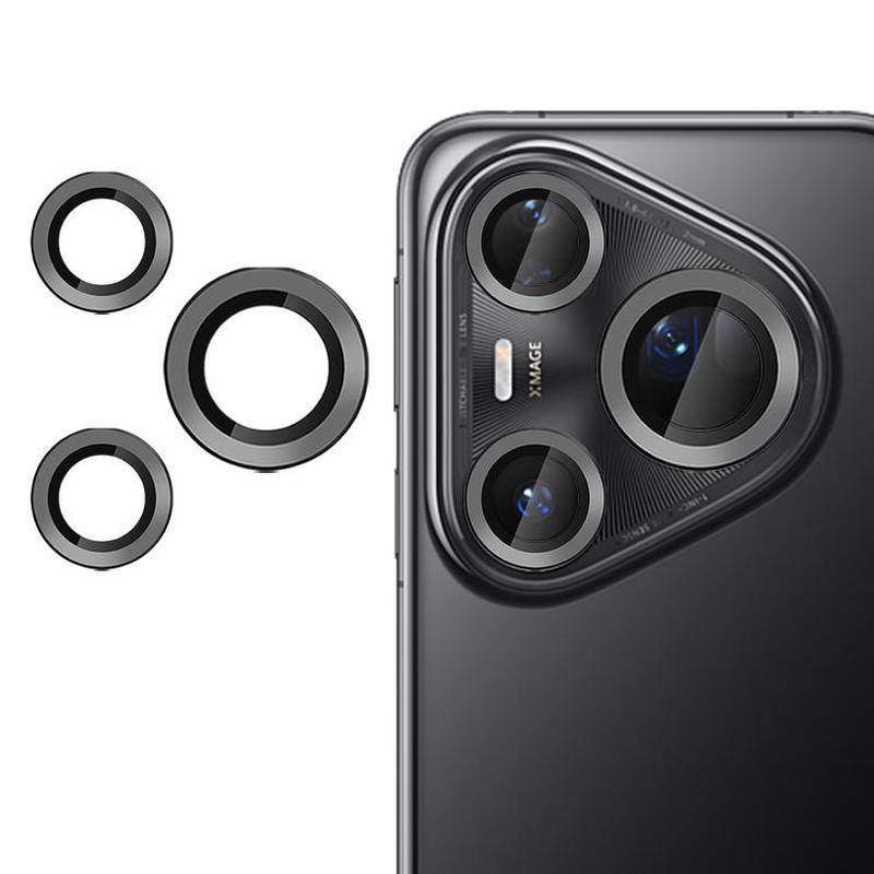 For Huawei Pura 80 Ultra Kalebol No Flicker Ultra-Thin Individual Camera Lens Tempered Glass Film(Black)