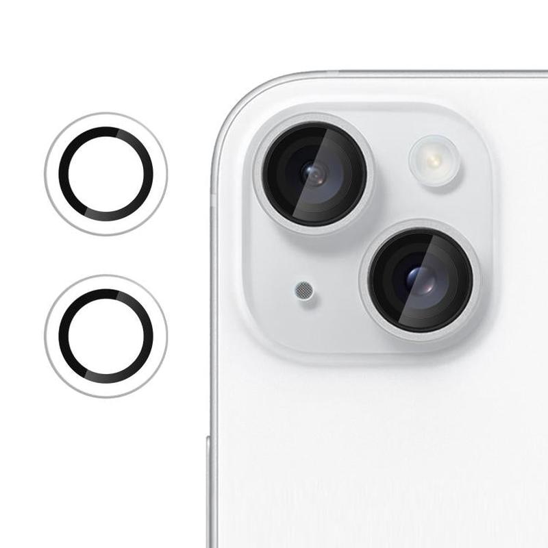 For iPhone 15 Plus Kalebol No Flicker Ultra-Thin Individual Camera Lens Tempered Glass Film(Transparent)