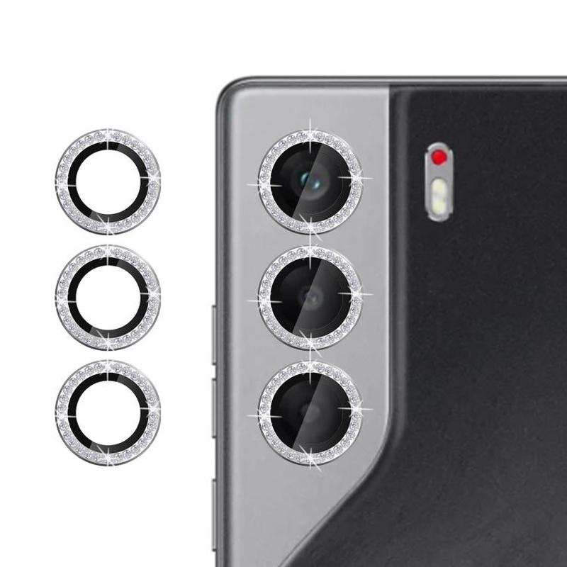 For Tecno Camon 40 Pro 4G Kalebol Individual Camera Lens Diamond Ring Protector(Silver)