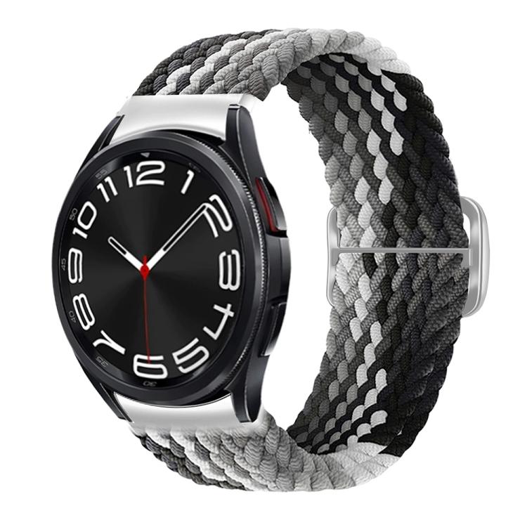 For Samsung Galaxy Watch 7 / 6 / 5 / 4 Kalebol Eight Buckle Nylon Braided Watch Band(Chocolate)