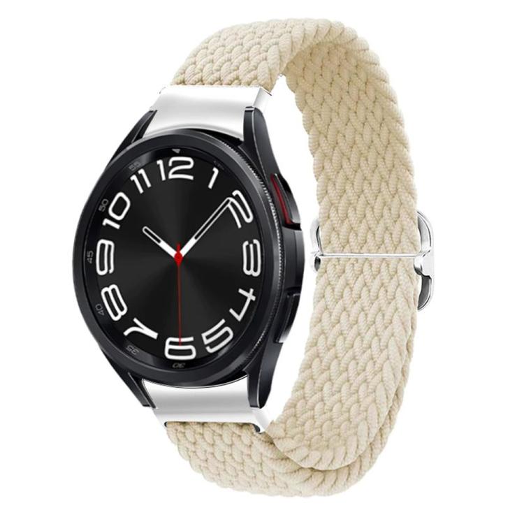 For Samsung Galaxy Watch 7 / 6 / 5 / 4 Kalebol Eight Buckle Nylon Braided Watch Band(Starlight)