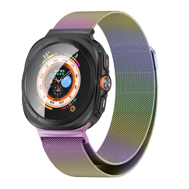 For Samsung Galaxy Watch Ultra 47mm / Ultra 2025 Kalebol Milanese Stainless Steel Watch Band(Colorful)