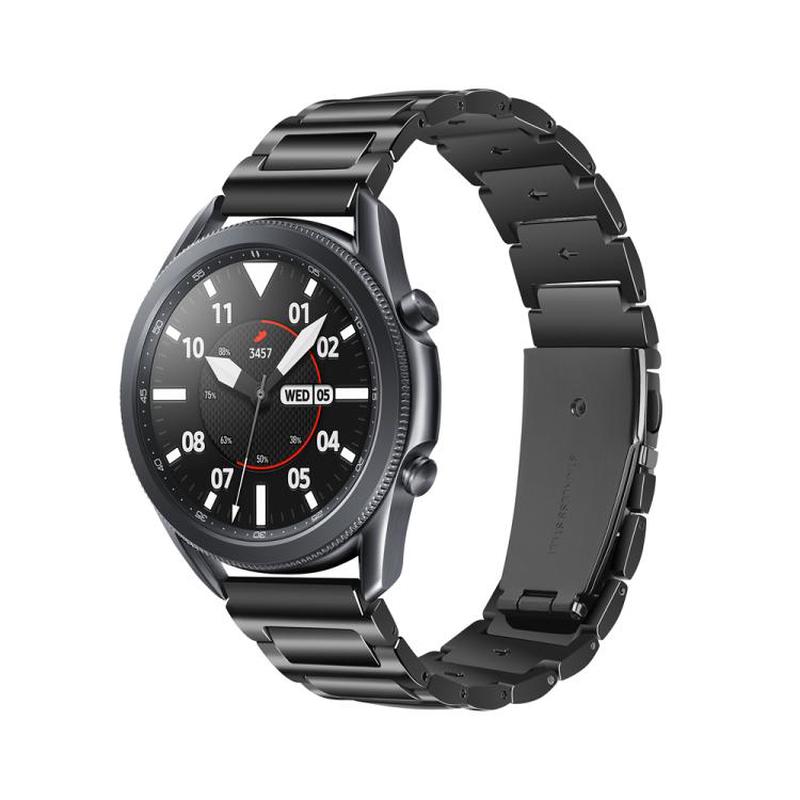 Kalebol 22mm Tooling Metal Zinc Alloy Watch Band(Black)