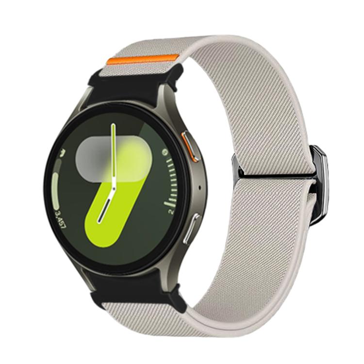 For Samsung Galaxy Watch 5 Pro / 6 / 7 Kalebol Button Elastic Nylon Watch Band(Starlight)