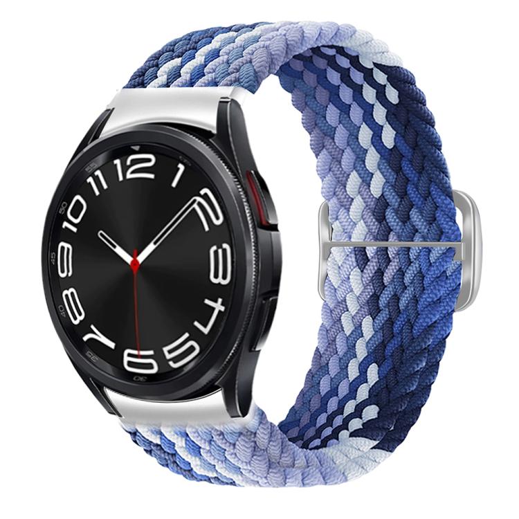 For Samsung Galaxy Watch 7 / 6 / 5 / 4 Kalebol Eight Buckle Nylon Braided Watch Band(Blueberry)