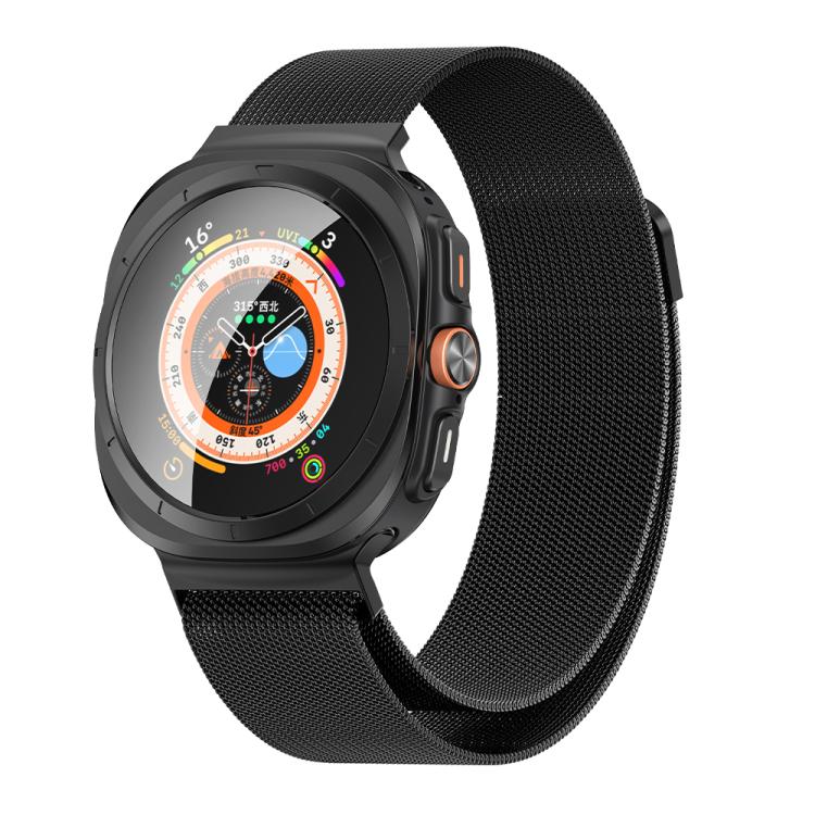 For Samsung Galaxy Watch Ultra 47mm / Ultra 2025 Kalebol Milanese Stainless Steel Watch Band(Black)